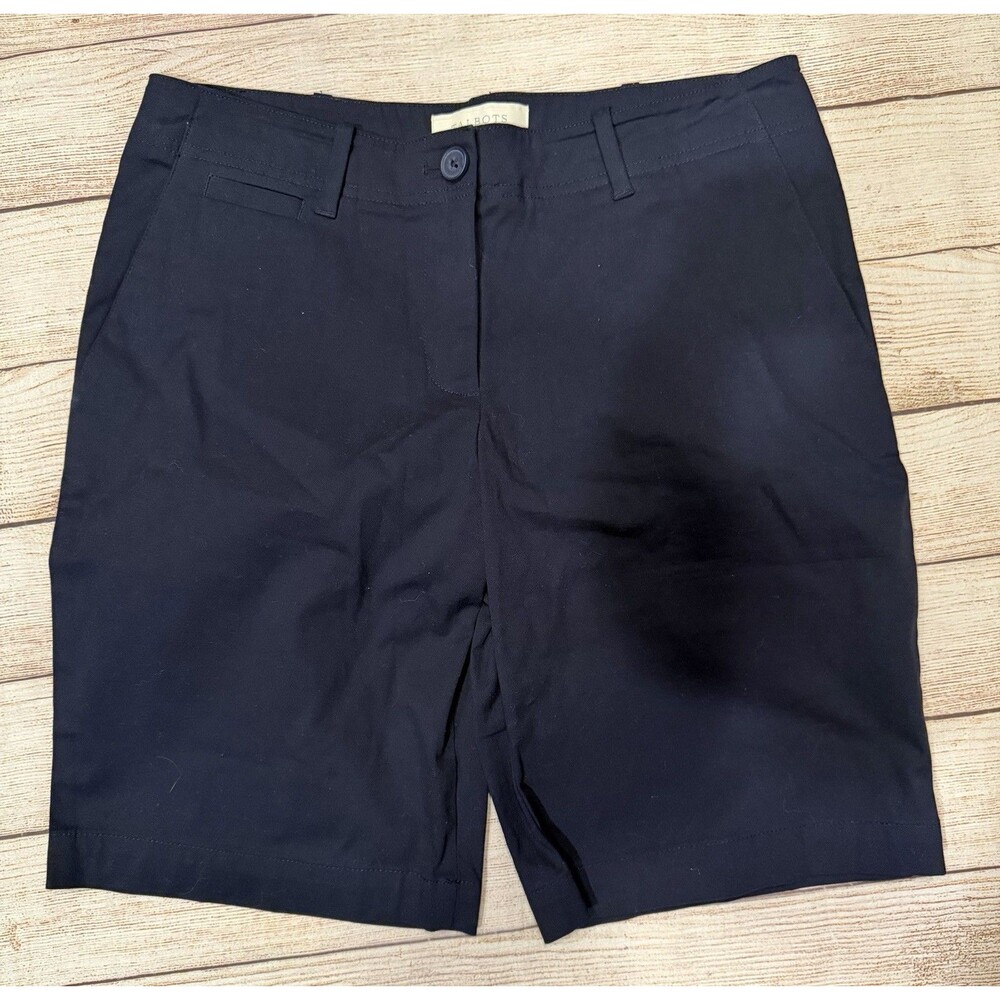 Talbots Women’s Navy Blue Shorts Bermuda 4 Petite